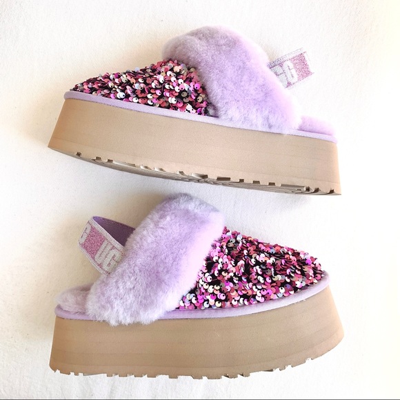 UGG Funkette Stellar Sequin Platform Slippers - Picture 2 of 13
